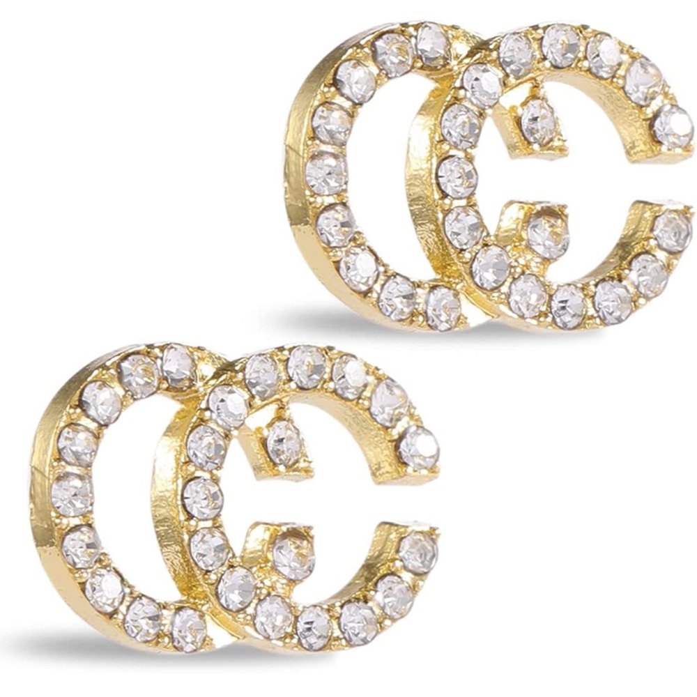 NWT CC GOLD PLATED STUD EARRINGS